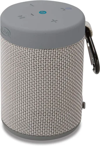 Vista 6 de iLive Electronics Altavoz inalámbrico de tela impermeable, 2.56 x 2.56 x 3.4 pulgadas, batería recargable incorporada, negro (ISBW108B)