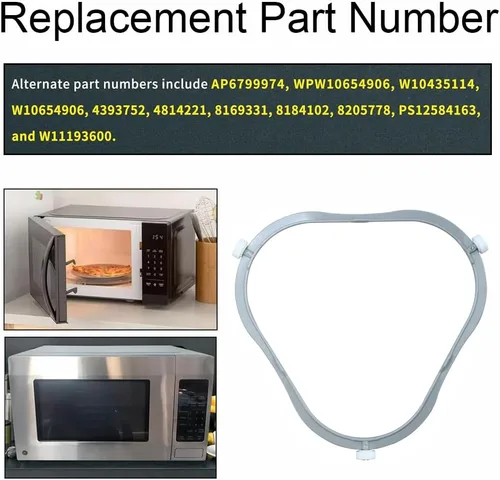 Vista 5 de Soporte de placa giratoria para microondas, anillo giratorio silencioso para microondas, instalación sin herramientas, anillo universal para soporte