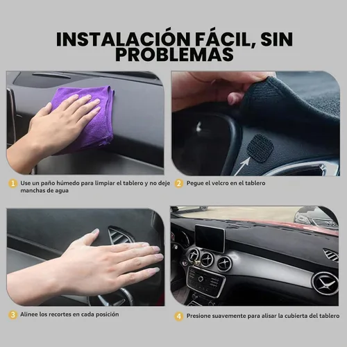 Vista 6 de Cubierta de tablero personalizada para Lexus RX330 2004-2006, RX350 2007-2009, RX400h 2006-2008, almohadilla de cubierta de tablero con orificios