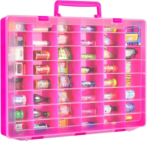 Vista 10 de FULLCASE Funda compatible con 5 Surprise for Mini Brands Toys Series 1-4, almacenamiento de cápsulas misteriosas, para colección Mini Mart Azul