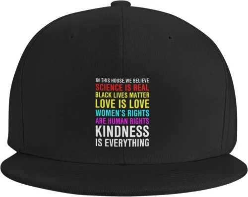 Vista 47 de Pride Flag in This House We Believe Science is Real Black Lives Matter Baseball Hats for Men Dad Hat,Black