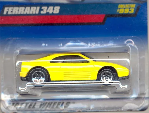 Vista 2 de Hot Wheels 1999-993 AMARILLO Ferrari 348 Escala 1:64