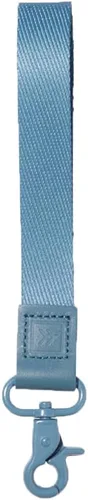 Vista 8 de Correa de muñeca de Thread Wallets para hombres y mujeres, llavero de pulsera para insignia, billetera y correa de muñeca para teléfono Negro