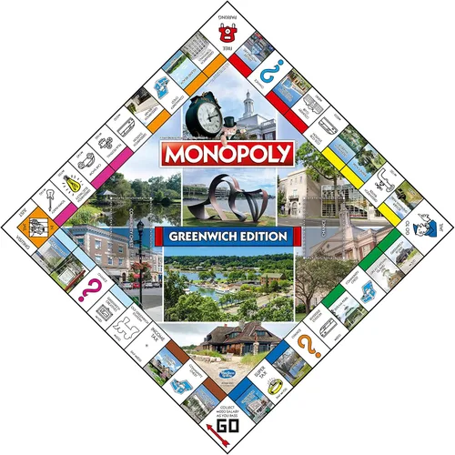 Vista 4 de Monopoly Juego de mesa Massachusetts Edition: 2-6 jugadores Juegos de mesa familiares para niños y adultos, juegos de mesa para niños de 8 años