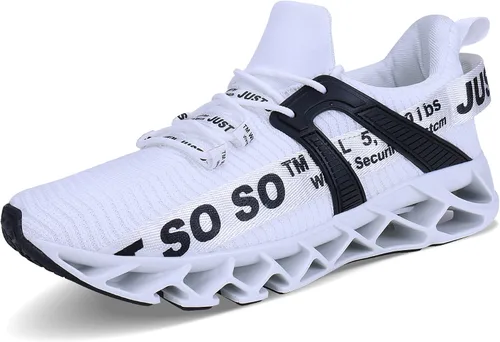 Vista 3 de COKAFIL - Zapatos de correr para hombre, tenis atléticos con bordes para caminar
