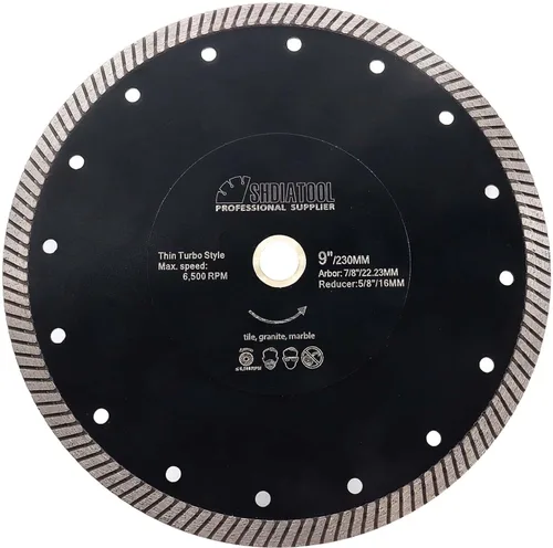 Vista 14 de SHDIATOOL Disco fino estupendo del corte de la cuchilla de Turbo del diamante de 4 pulgadas para el diámetro 344.5 ft m del granito de la teja