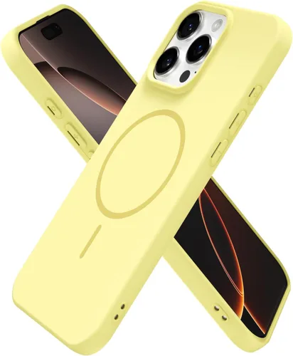Vista 195 de Oakxco Funda de Silicona Mag Safe para iPhone 12 Pro Max, Funda Magnética Delgada y Fina Compatible con Carga Inalámbrica MagSafe, Bonita Funda