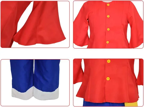 Vista 3 de Luffy - Disfraz de segunda generación de una pieza para cosplay, disfraz de anime para adultos