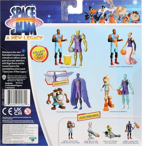 Vista 6 de Moose Toys Bunny Space Jam: A New Legacy - Paquete de 2 - Rivales en la Cancha - Lola & Wet/Fire, Multicolor (14580)