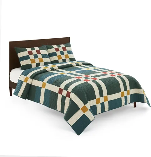Vista 8 de Pendleton Juego de edredón individual – Juego de edredón de 2 piezas 100% algodón con funda, ropa de cama suave y ligera para cama