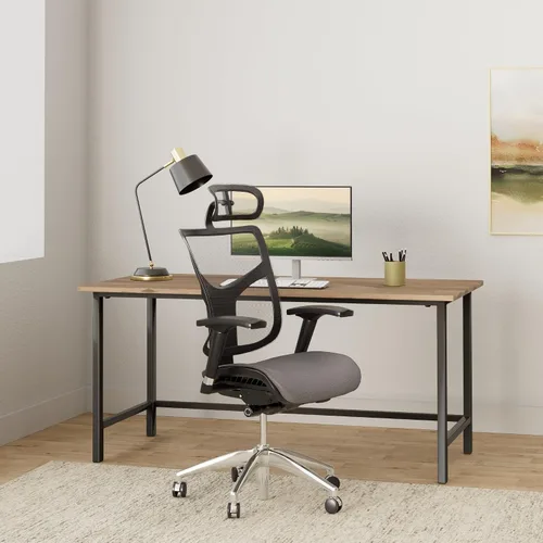 Vista 2 de Silla de oficina ergonómica de malla GM Seating Dreem II Serie Mesh, malla color negra, base de cromo