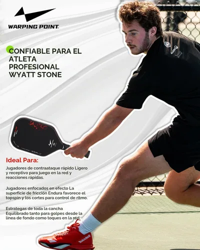 Vista 4 de Nightblade Raw Carbon Fiber Pickleball Paddle, Foam Filled Polymer Honeycomb Core, UPA-A & USAPA Approved, Endura Friction Surface, Long Handle for