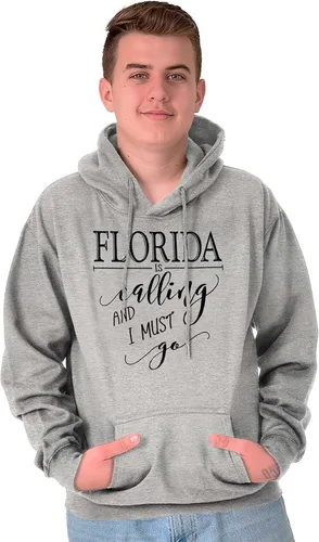 Vista 4 de Brisco Brands Sudadera con capucha Florida is Calling and I Must Go para mujer y hombre