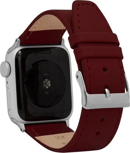 Vista 24 de Bandini Correas de cuero para mujer para Apple Watch de 1.496 pulgadas, 1.575 pulgadas, 1.614 pulgadas para mujer, correa delgada de cuero iWatch
