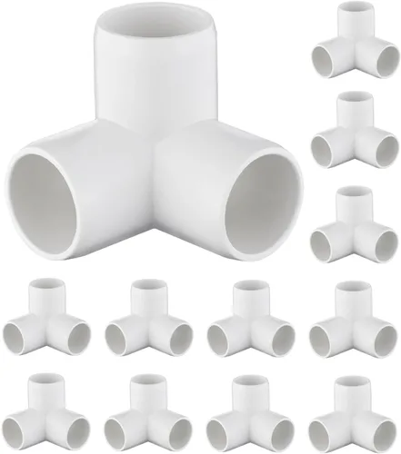 Vista 11 de Paquete de 12 accesorios de codo de 45 grados de PVC de 1 pulgada, conector de tubo de 2 vías de grado para muebles para construcción de estanterías