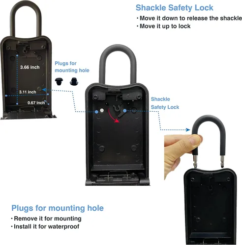 Vista 8 de MojoBox, Caja de seguridad digital, caja de bloqueo con llave Bluetooth, la aplicación iOS/Android genera de forma remota códigos de acceso sin