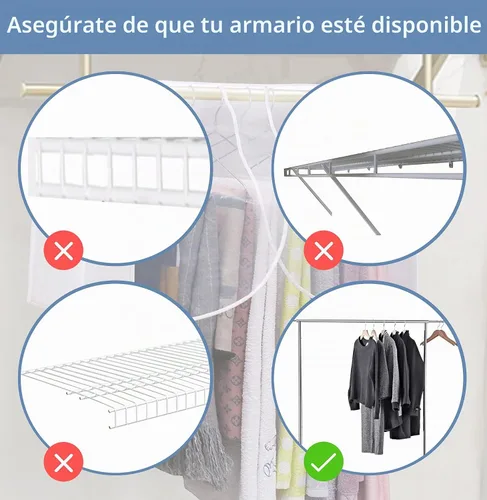 Vista 2 de SLEEPING LAMB Funda colgante para armario para almacenamiento, cubierta de hombro a prueba de polvo, protector de ropa para ropa, abrigos, trajes