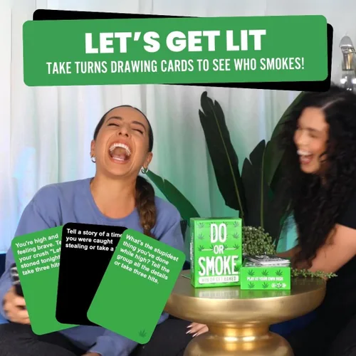 Vista 2 de Juego de fiesta Do or Smoke para adultos - 250 cartas de desafío, fácil de jugar, gran regalo para fumadores