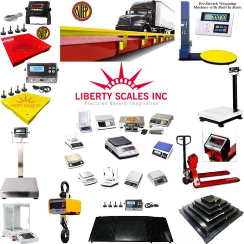 Vista 7 de Liberty Scales Báscula de suelo industrial con 2 protectores de parachoques, básculas digitales precisas con indicador para pesaje de almacén