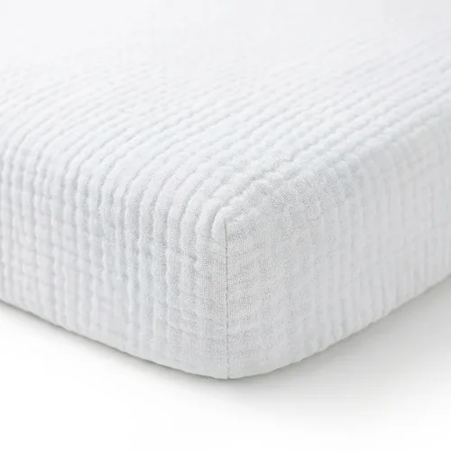 Vista 10 de Pro Goleem Sábanas de muselina para cuna, para niños y niñas, suaves, transpirables, de algodón neutro, para colchón estándar de cuna y colchón de 1