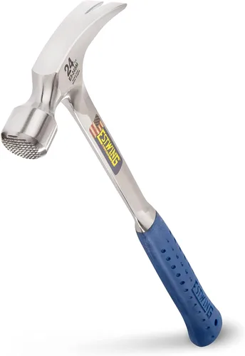 Vista 8 de ESTWING Martillo de Encofrado - 22 oz Mango Largo Garra Recta de Desgarre con Cara Lisa y Agarre de Reducción de Impactos - E3-22S Made in USA