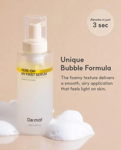 Vista 2 de Here-Oh My First - Suero hidratante con ácido hialurónico Suero facial para piel radiante y reparación de la barrera cutánea Suero coreano