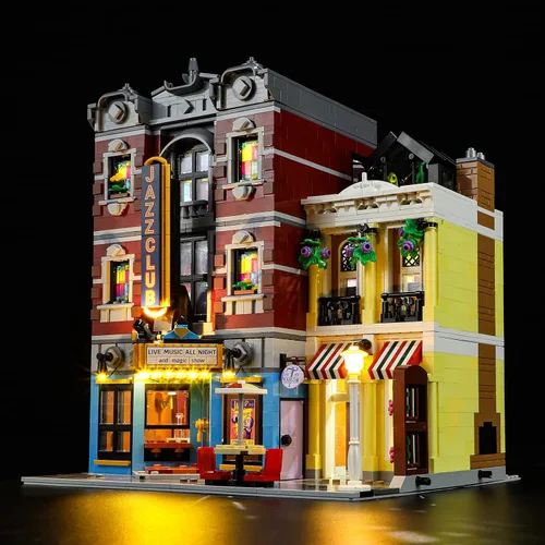 Vista 4 de ManKiaPro Kit de iluminación de luz LED para Lego 10312 Jazz Club Modelo de bloques de construcción (solo luces, sin juego de Lego)