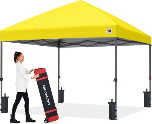 Vista 24 de ABCCANOPY Tienda de campaña desplegable de 10 x 10, protección contra la Beige