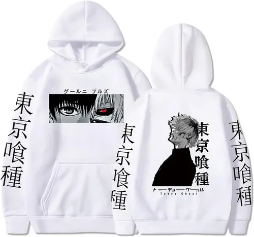 Vista 5 de Symish Anime - Sudadera con capucha unisex de Ken Kaneki con estampado 3D