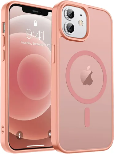 Vista 289 de zapica Funda magnética para iPhone Air, con protector de pantalla de vidrio templado, compatible con MagSafe, translúcida mate, a prueba de golpes
