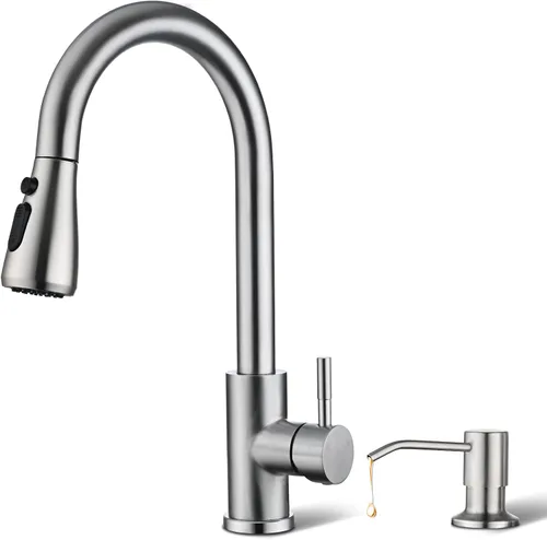 Vista 12 de Hiqufet Grifos de agua potable para fregadero de cocina, grifo de filtro de agua de acero inoxidable para ósmosis inversa o sistema de filtración