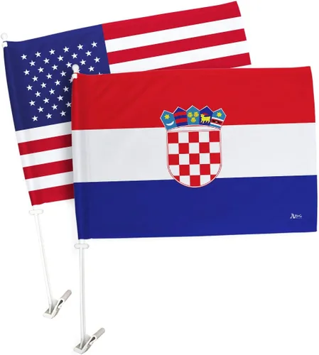 Vista 78 de Paquete de bandera de coche de la Copa del Mundo 2022 de Gales, bandera americana para carros, decoración de automóviles, pancarta pequeña
