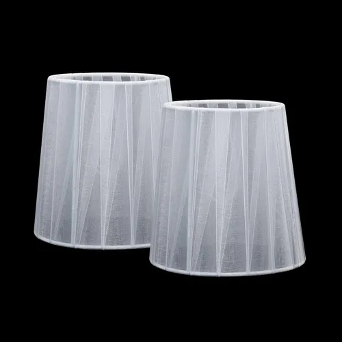 Vista 12 de KORA - Juego de 2 pantallas pequeñas con clip para lámpara de pared, barril pequeño, 5.2 x 4 pulgadas x 5.2 pulgadas de alto, cinta orgánica, hechas