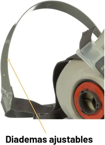 Vista 4 de 3M 6200 Half Mask for Use With 6000 Series Cartridges, Face Piece