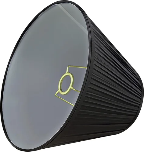Vista 3 de Aspen Creative 59152A - Pantalla plisada Empire Uno en negro, parte superior de 4.5 pulgadas x 8 pulgadas inferior x 6.5 pulgadas de altura
