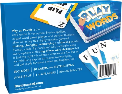 Vista 2 de Play On Words Juego de cartas – Juego de cartas extracreativo para hacer palabras divertido para todas las edades – Ganador del premio a los padres