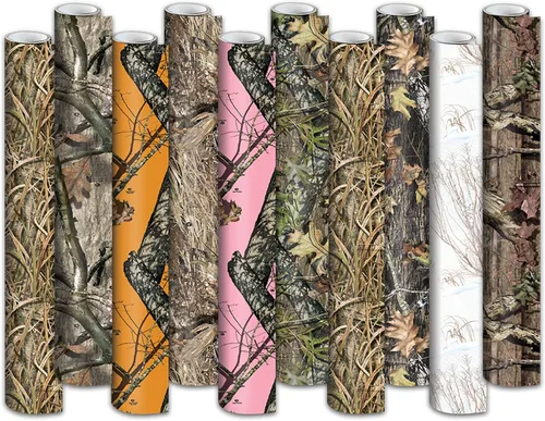Vista 2 de Mossy Oak Patrones de Caza en Rollo de Camuflaje Mate, Envoltura de Vinilo Autoadhesiva, DIY (48"x12", Break-Up Country)