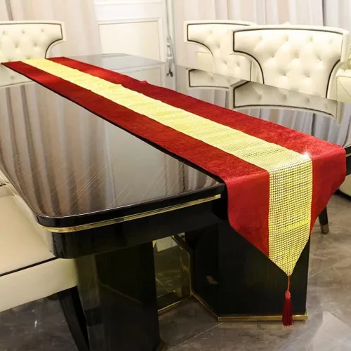 Vista 15 de Juego de 2 manteles individuales de Navidad, manteles individuales para mesa de comedor, lentejuelas doradas, diamantes de imitación, color negro