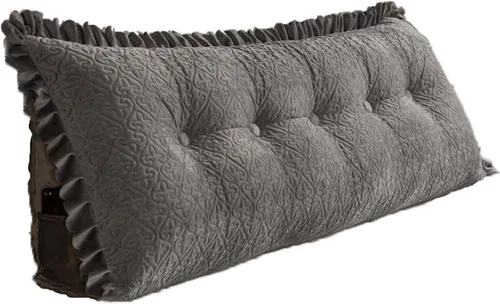 Vista 7 de Almohada de apoyo de espalda en forma de cuña de 31 x 8 x 20 pulgadas, almohada de lectura para cabecero, almohada triangular de cuña de lectura