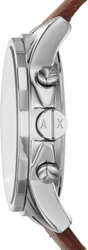 Vista 2 de Armani Exchange - Reloj de vestir con cronógrafo para hombre, con correa de cuero, acero o silicona