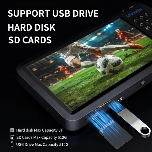 Vista 7 de Caja de captura de video 4K60, entrada HDMI de 2 canales con PIP/POP/PMP, grabadora de video con pantalla de 7 pulgadas, compatible con consolas