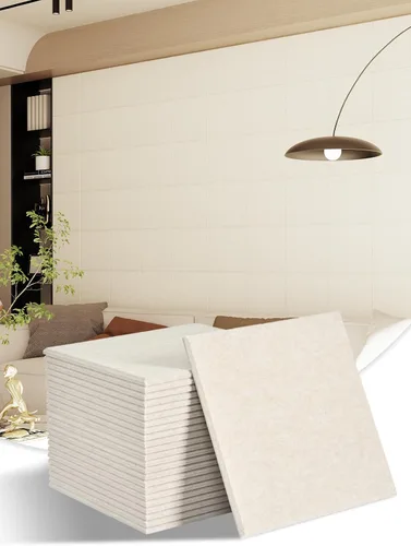 Vista 11 de AKUMAX Paquete de 12 paneles acústicos de pared, paneles de pared adhesivos para paredes, paneles de fieltro PET de 12 pies cuadrados que absorben