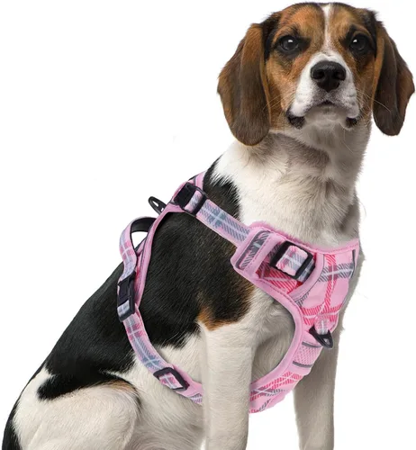 Vista 55 de PUPTECK Arnés sin tirones para perro, tamaño pequeño, ajustable, reflectante, con asa, de fácil control, cómodo y suave acolchado para perros Negro