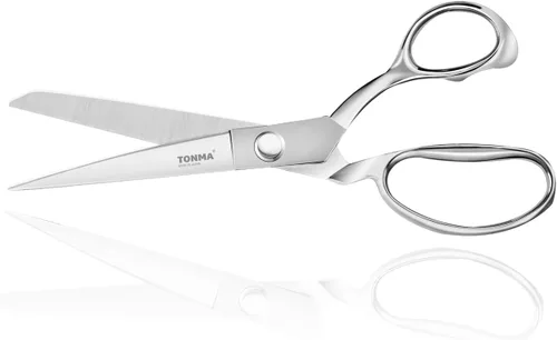 Vista 8 de TONMA - Tijeras de hilo profesionales [fabricadas en Japón] Tijeras de tela de 4.7 pulgadas para costura, tijeras japonesas SG-2 para polvo