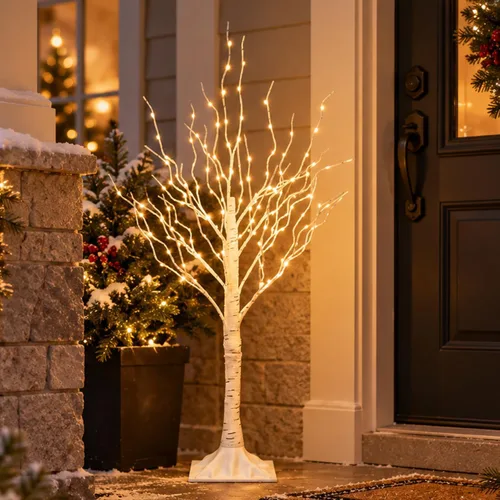 Vista 8 de Lighted Birch Twig Tree with Fairy Lights 3FT 154L LED Decorative Lights