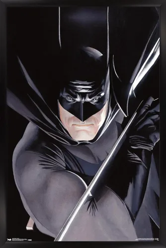 Vista 8 de Trends International DC Comics Batman - Póster de pared de retrato, 14.725 x 22.375 pulgadas, versión enmarcada de madera de granero