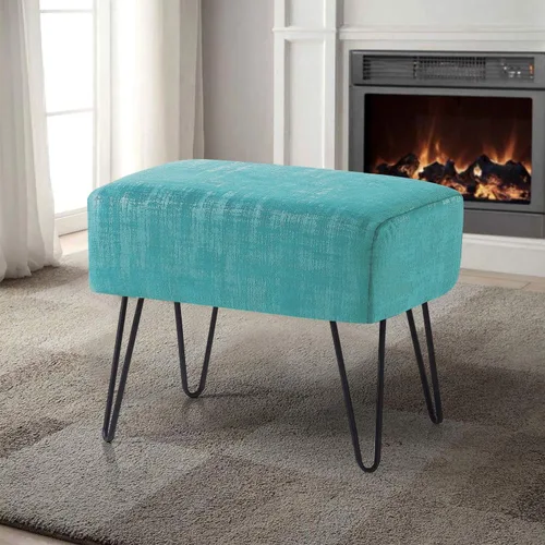 Vista 20 de Home Soft Things Otomana rectangular de terciopelo mullido de color verde ágata de 19 pulgadas para sala de estar, banco de entrada de espacio