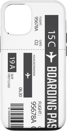Vista 28 de Tarjeta de embarque de avión, boleto de avión, divertido estuche de regalo de viaje para iPhone 17