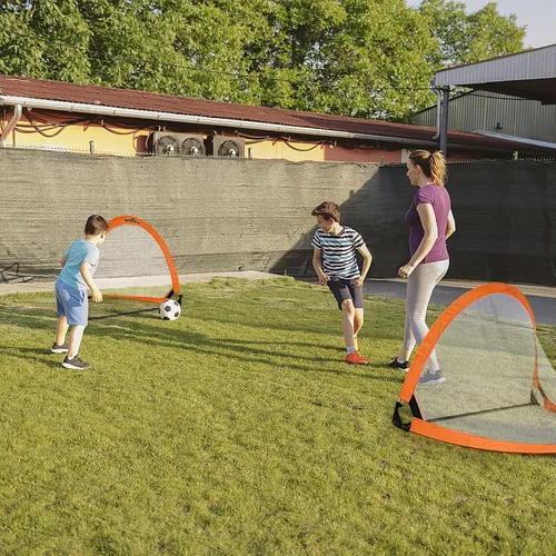 Vista 7 de Win SPORTS Redes de fútbol portátiles plegables Pop Up Pro 2 con estuche de transporte y conos de entrenamiento, práctica en patio trasero, escuela