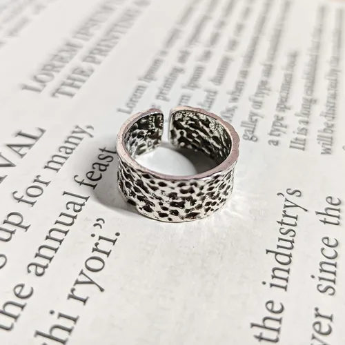 Vista 186 de Anillo de plata de ley 925, minimalista, ajustable, hecho a mano, para mujeres y niñas